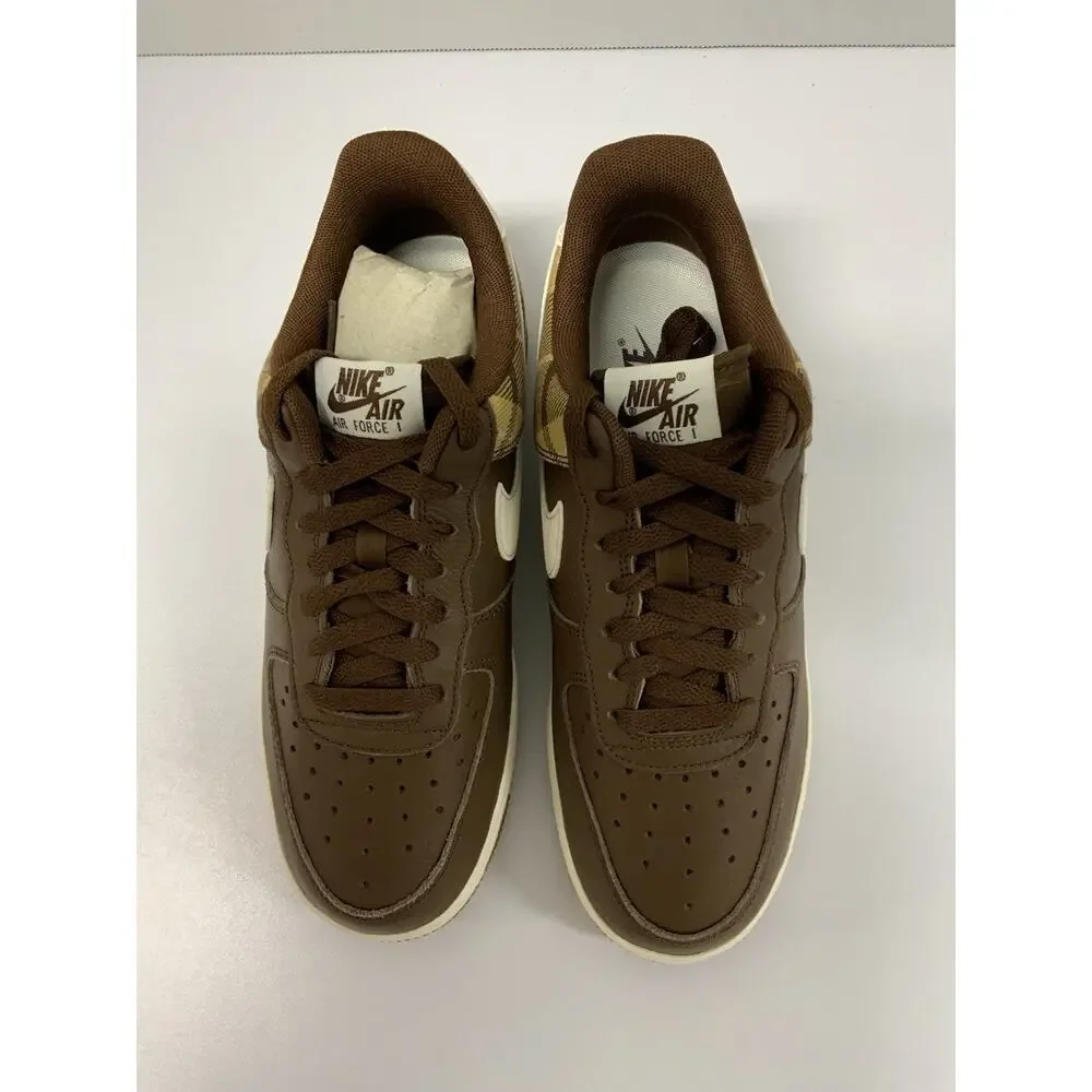 Nike Air Force 1 '07 LX Cacao Plaid DV0791 200 Size 7.5 Brown Tan Low Top Shoes